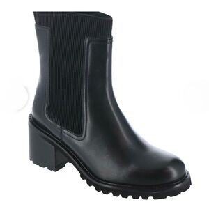 Seychelles Black Knit Leather Booties